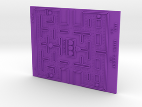 Pac-Man Diorama Fridge Magnet in Purple Processed Versatile Plastic