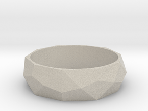Ring with beautiful poly pattern for man and women in Natural Sandstone: 6.5 / 52.75