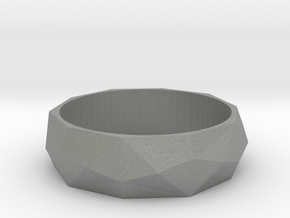 Ring with beautiful poly pattern for man and women in Gray PA12: 6.5 / 52.75