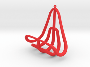 Geometric Necklace-41 in Red Processed Versatile Plastic