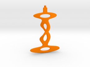 Geometric Necklace-42 in Orange Processed Versatile Plastic