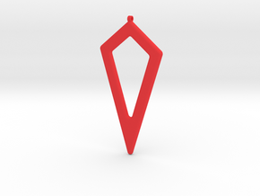 Geometric Necklace-44 in Red Processed Versatile Plastic