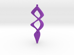 Geometric Necklace-45 in Purple Processed Versatile Plastic