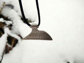 Sparth Axe Pendant in Polished Bronzed-Silver Steel