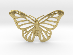 Butterfly Pendant in Natural Brass