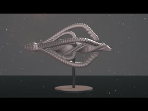 Spaceship - Alien Cruiser in White Natural Versatile Plastic