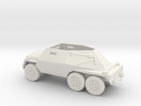 1/87 Scale 6x6 Jeep MT T24 Armored Scout Car in White Natural Versatile Plastic
