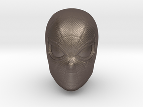 Spider-Man Head | Miles Morales/Peter Parker in Polished Bronzed-Silver Steel