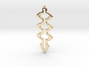 Geometric Necklace-43 in 14k Gold Plated Brass