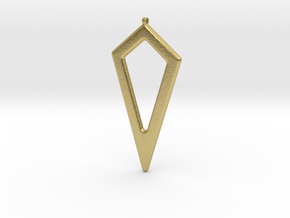 Geometric Necklace-44 in Natural Brass