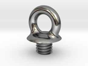 Micro SD Ball - Loop Screw in Polished Silver