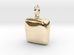 Square Cleo Pendant  in 14K Yellow Gold