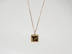 Square Cleo Pendant  in 18k Gold Plated Brass