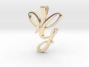 INITIAL PENDANT G in 14K Yellow Gold