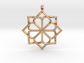 8p Star Pendant in Polished Bronze