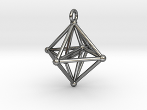 Hyperoctahedron Pendant in Polished Silver