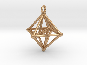 Hyperoctahedron Pendant in Natural Bronze