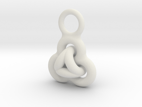 Interlocked Rings earring in White Natural Versatile Plastic