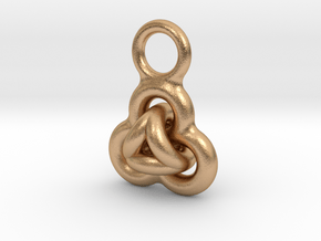 Interlocked Rings earring in Natural Bronze (Interlocking Parts)