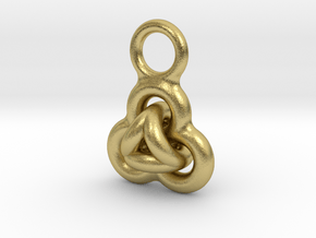 Interlocked Rings earring in Natural Brass (Interlocking Parts)