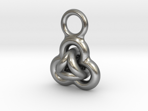 Interlocked Rings earring in Natural Silver (Interlocking Parts)