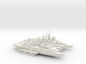 French Carrier Escort Group (1990s), 1/1800 in White Natural Versatile Plastic