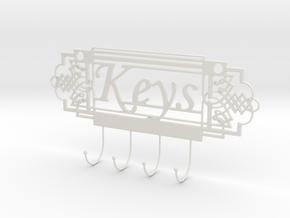 Keys Holder in White Natural Versatile Plastic