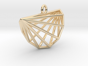 Intricate Cyclic Polytope Pendant in 14k Gold Plated Brass