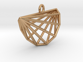 Intricate Cyclic Polytope Pendant in Natural Bronze