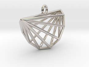Intricate Cyclic Polytope Pendant in Rhodium Plated Brass