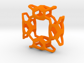 Geometric Necklace-47 in Orange Processed Versatile Plastic
