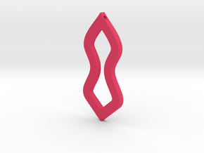 Geometric Necklace-49 in Pink Processed Versatile Plastic