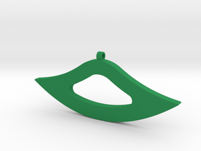 Geometric Necklace-52 in Green Processed Versatile Plastic
