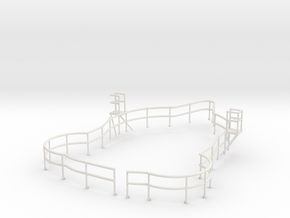 1/72 USN Fletcher Roof Railing "Round Bridge" v1 in White Natural Versatile Plastic