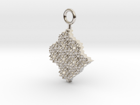 cosine x cosine ripple waves earring in Platinum