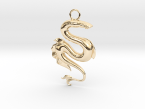 Lamprey Pendant in 14K Yellow Gold