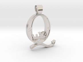 Queen Band [pendant] in Rhodium Plated Brass