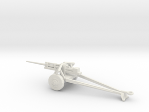 1/100 Scale 3in M5 on M6 Carriage Anti Tank Gun in White Natural Versatile Plastic