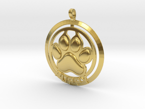 Puppy Tag in Polished Brass
