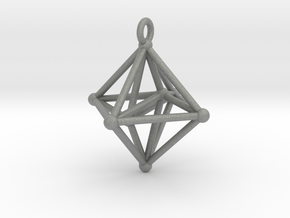 Hyperoctahedron Pendant in Gray PA12