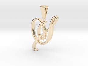 INITIAL PENDANT S in 14K Yellow Gold