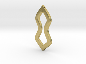 Geometric Necklace-49 in Natural Brass