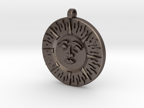 Sun&Moon in Polished Bronzed-Silver Steel
