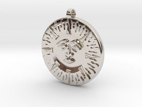 Sun&Moon in Rhodium Plated Brass