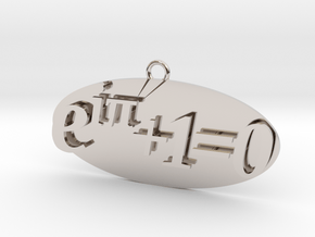 Euler identity Equation earring or pendant  in Platinum