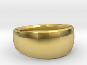 The Ima Edgededges Ring - Size US 7/EU 54 in Polished Brass