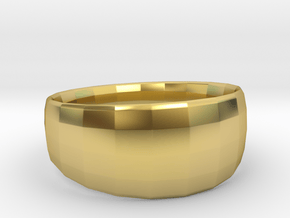 The Ima Edgededges Ring - Size US 8/EU 57 in Polished Brass