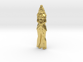 Gwynevere, Princess of Sunlight - Keychain in Polished Brass