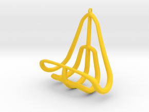 Geometric Necklace-41 in Yellow Processed Versatile Plastic