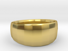 The Ima Edgededges Ring - Size US 9/EU 60 in Polished Brass